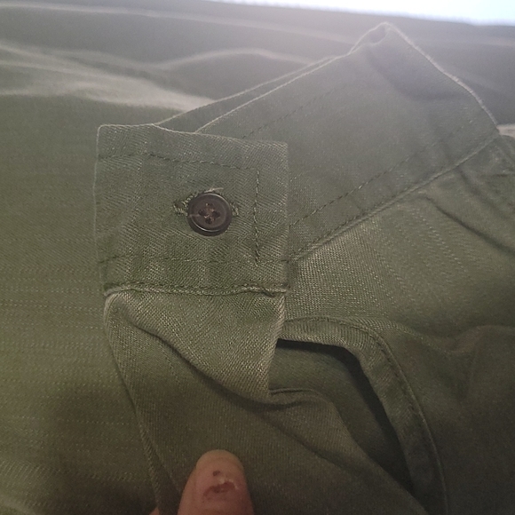 Olive Green shirt dress Large - Picture 3 of 6